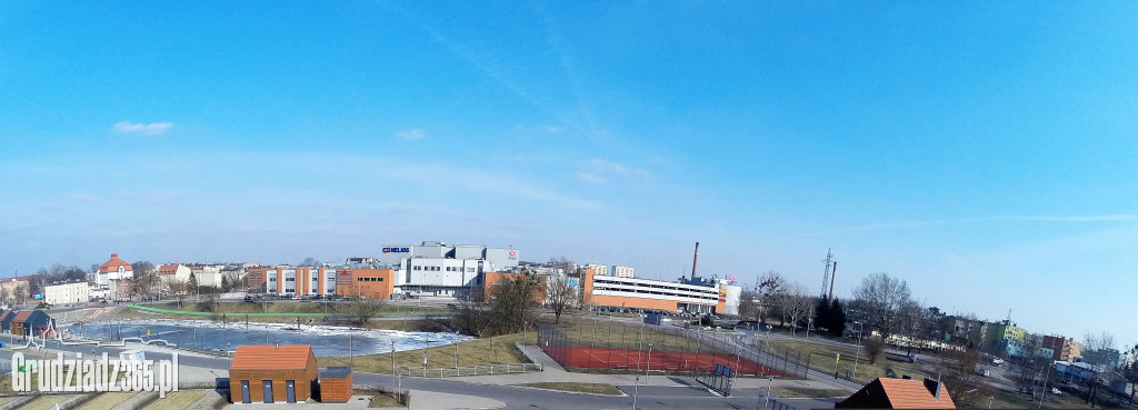 Panorama Grudziądza zimą