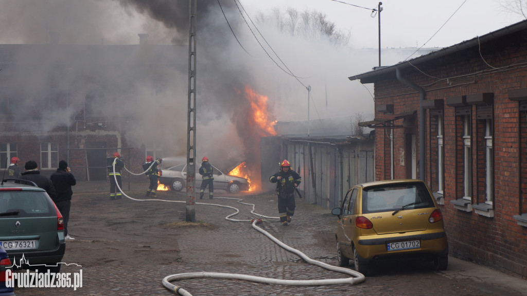 Pożar w centrum Grudziądza