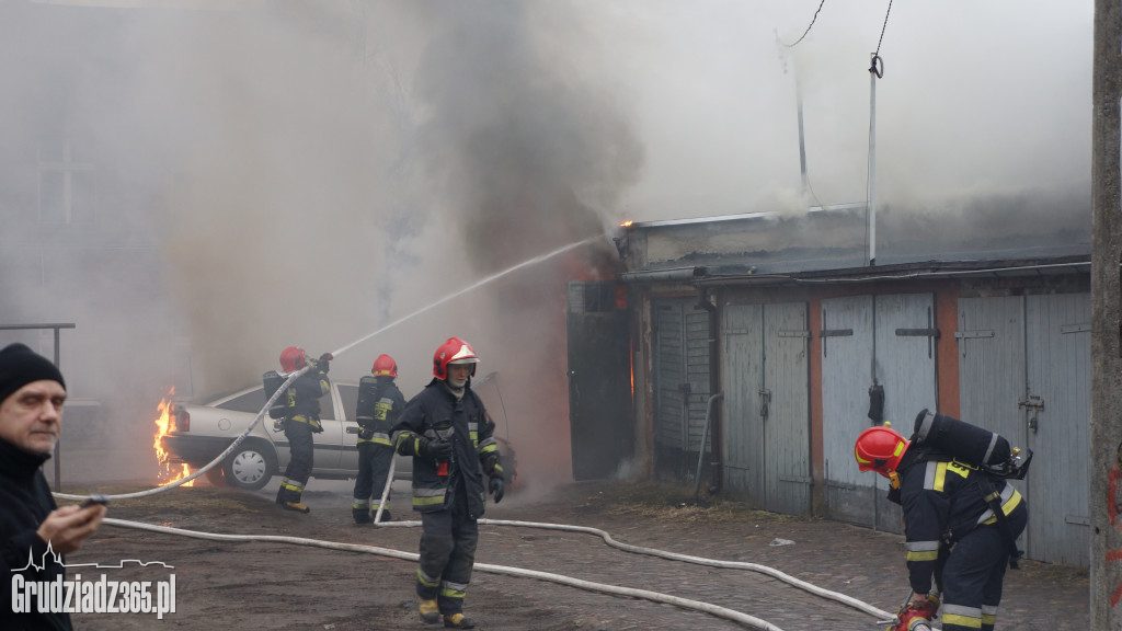 Pożar w centrum Grudziądza