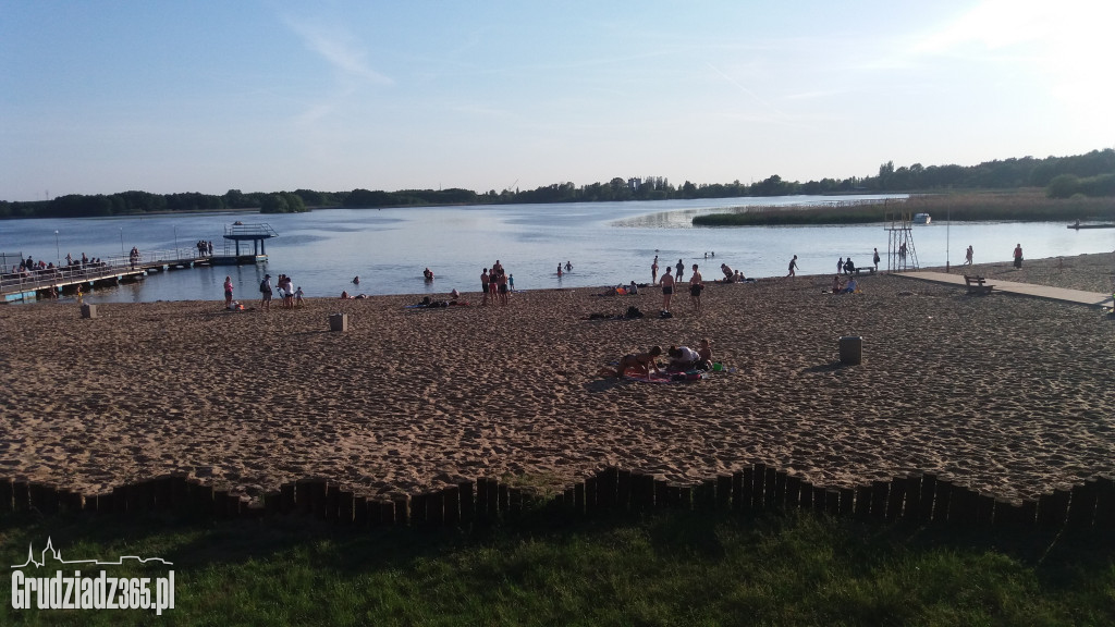 Plaża w Rudnika była w niedzielę jednym z bardziej obleganych miejsc