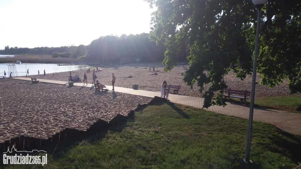 Plaża w Rudnika była w niedzielę jednym z bardziej obleganych miejsc