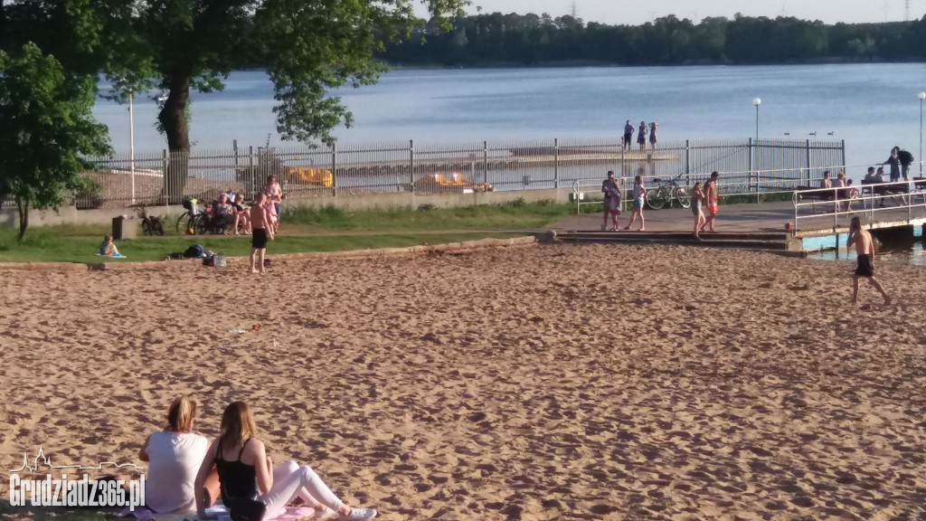 Plaża w Rudnika była w niedzielę jednym z bardziej obleganych miejsc