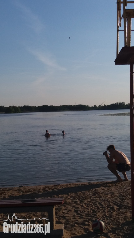 Plaża w Rudnika była w niedzielę jednym z bardziej obleganych miejsc