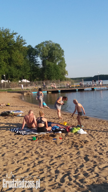 Plaża w Rudnika była w niedzielę jednym z bardziej obleganych miejsc