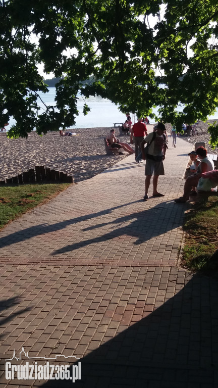 Plaża w Rudnika była w niedzielę jednym z bardziej obleganych miejsc