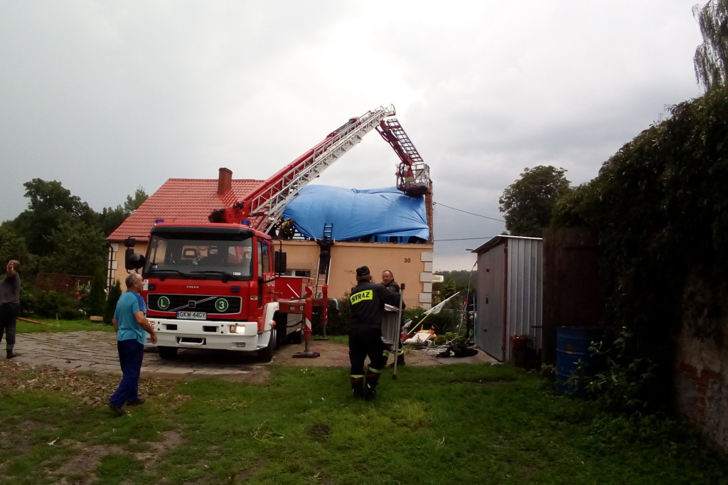 Straty po burzy niedaleko Grudziądza