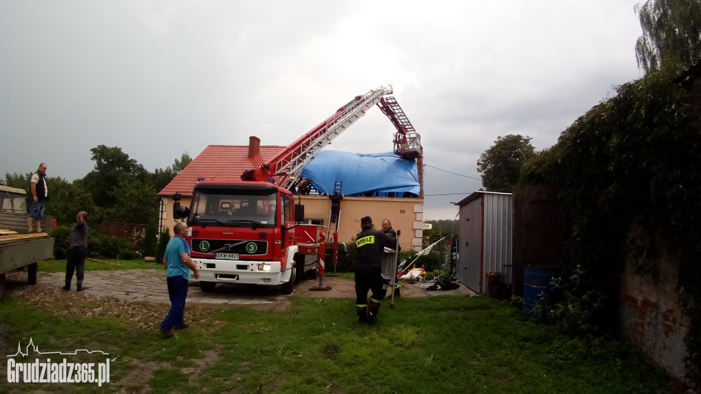 Straty po burzy niedaleko Grudziądza
