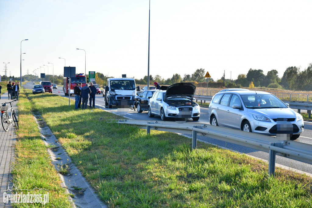 Wypadek na trasie średnicowej w kierunku Tarpna