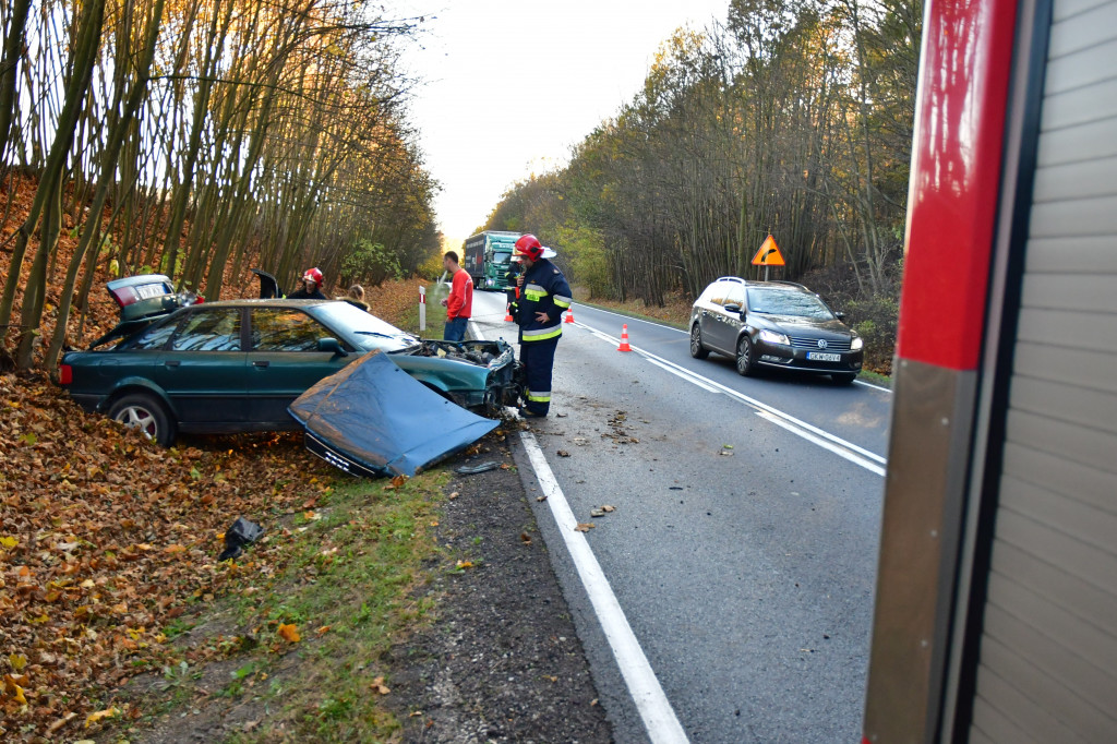 Wypadek na górze Bialochowskiej- utrudnienia