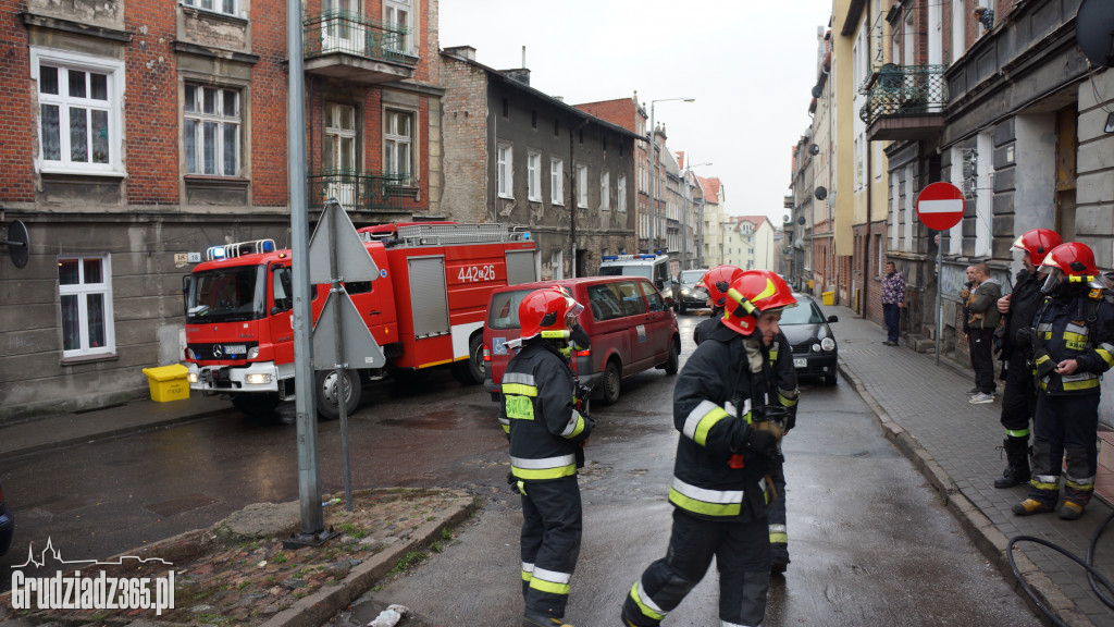 Akcja straży pożarnej na Nadgórnej
