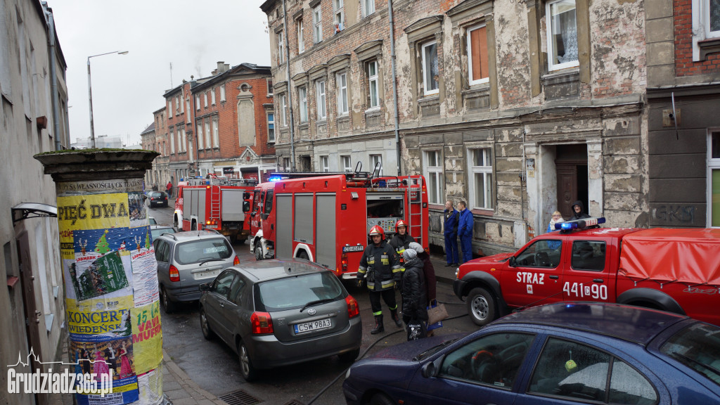 Akcja straży pożarnej na Nadgórnej