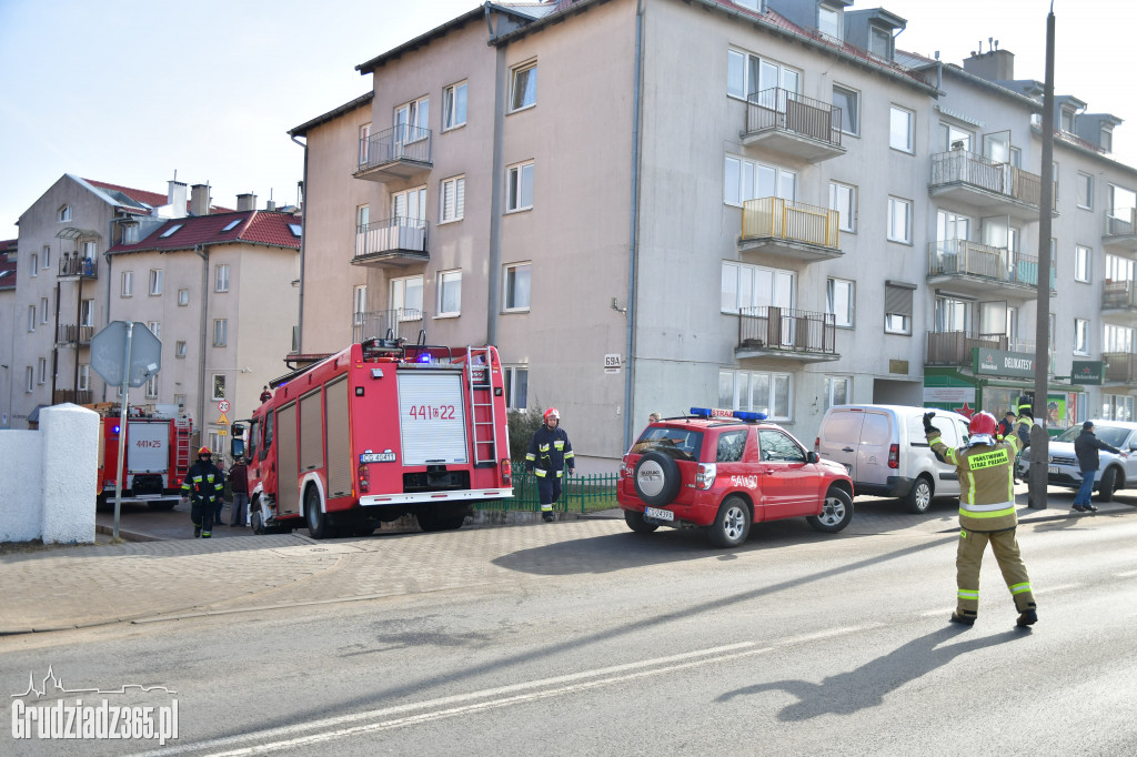 Akcja Straży Pożarnej na ul Kalinkowej