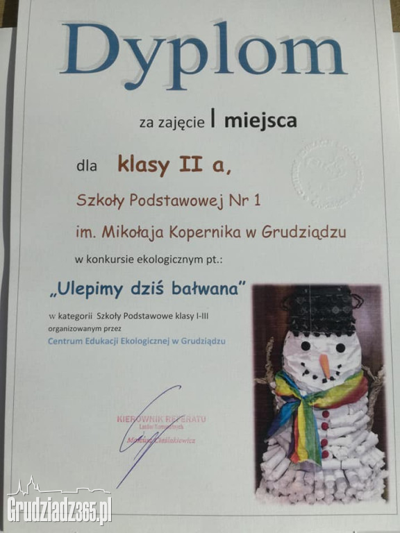 SP1 zwycięzcą w konkursie Centrum Edukacji  Ekologicznej