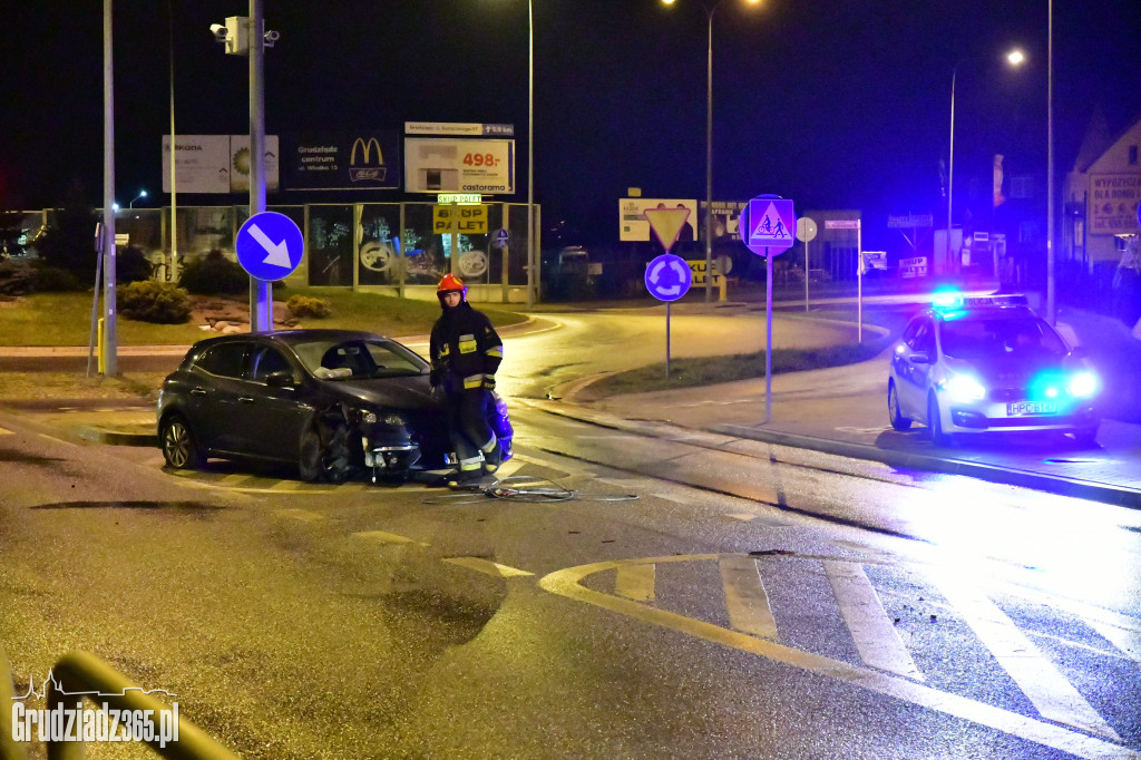 Wypadek na rondzie Kardynała Wyszyńskiego
