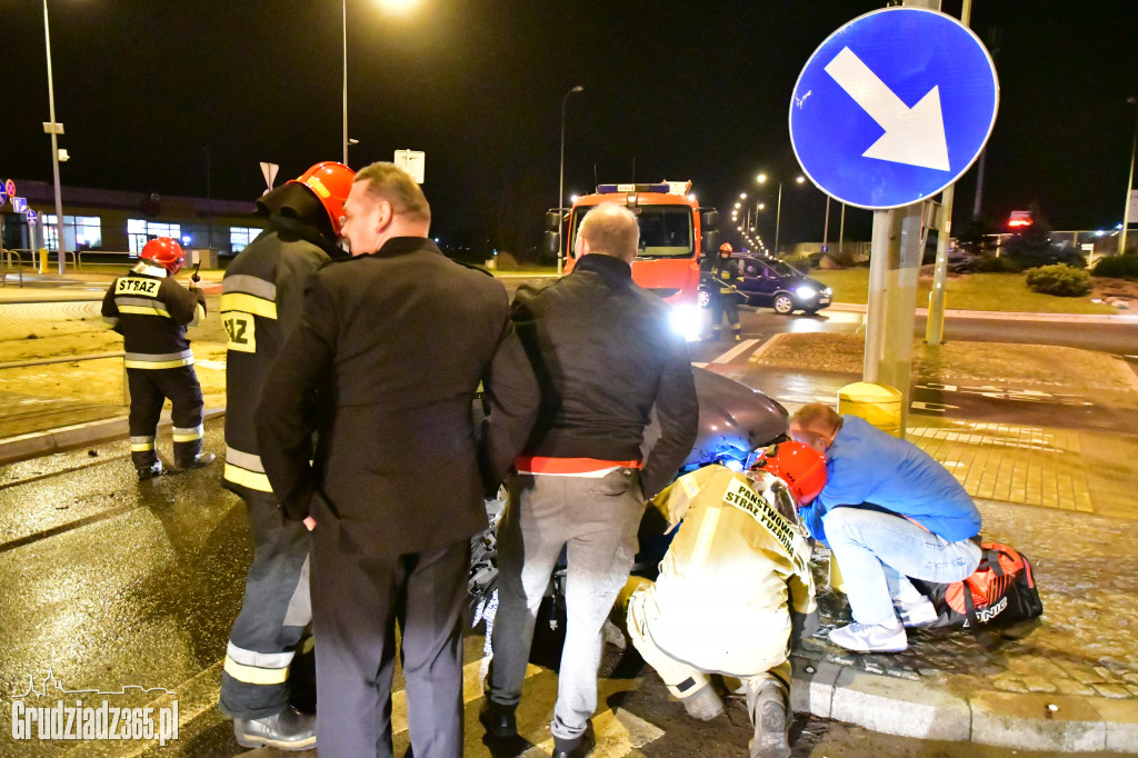 Wypadek na rondzie Kardynała Wyszyńskiego