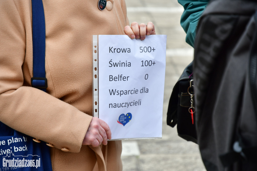 Działacze Wiosny i KODu wspierają nauczycieli