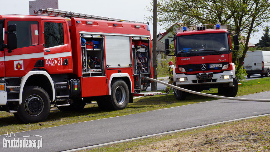 Pożar trawy pod Strzemięcinem
