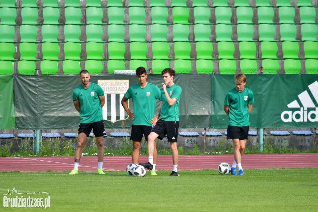 Pierwszy pierwszoligowy trening Olimpii Grudziądz