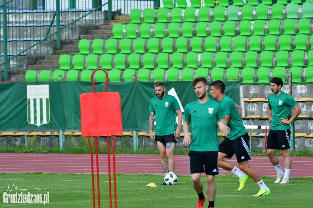 Pierwszy pierwszoligowy trening Olimpii Grudziądz