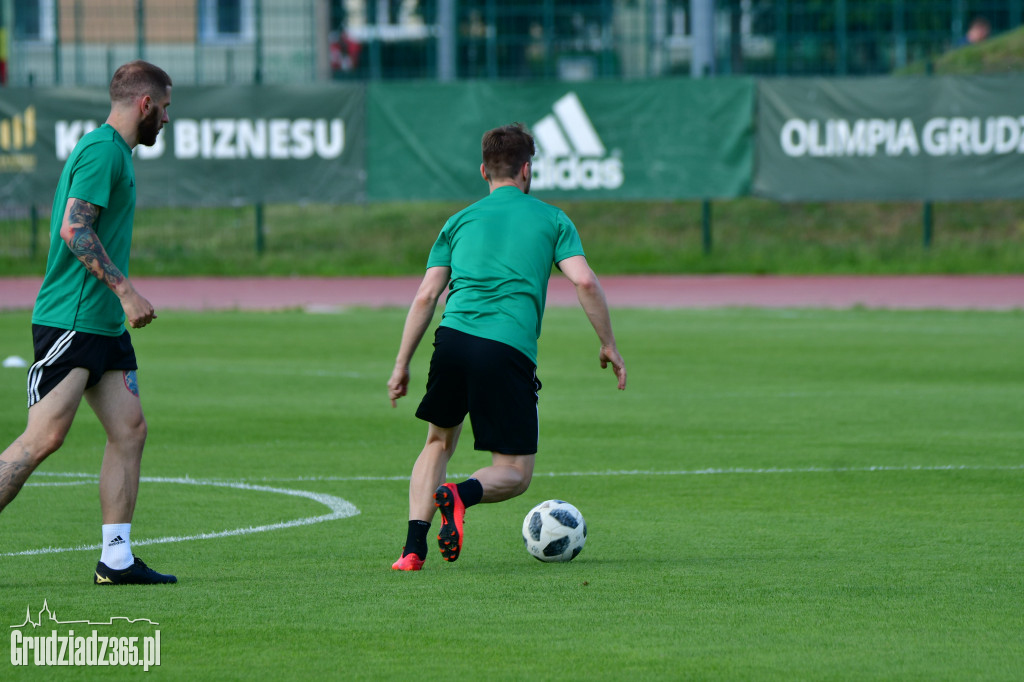 Pierwszy pierwszoligowy trening Olimpii Grudziądz