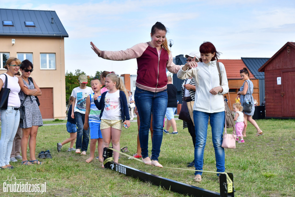 Pokaz Slackline w Grudziądzkiej Marinie