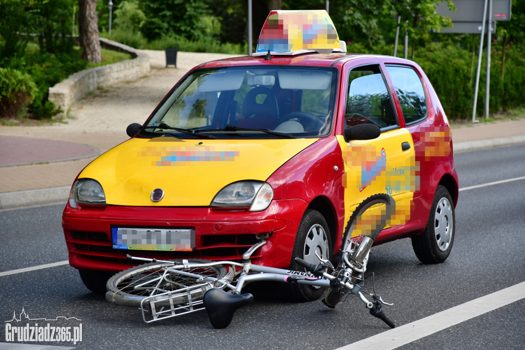 Potrącenie rowerzystki na ul. Hallera