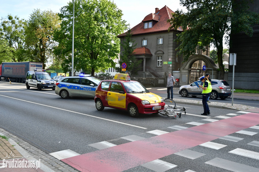 Potrącenie rowerzystki na ul. Hallera