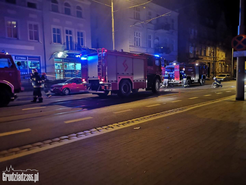Pożar pustostanu przy ulicy Kilińskiego w Grudziądzu