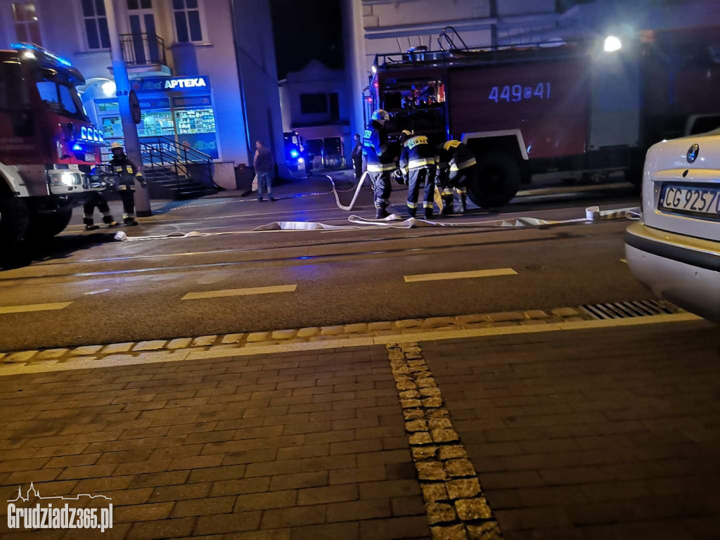 Pożar pustostanu przy ulicy Kilińskiego w Grudziądzu
