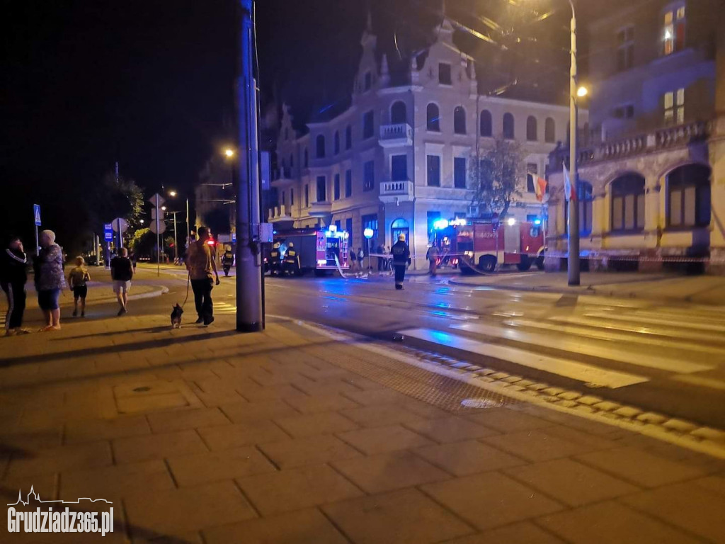 Pożar pustostanu przy ulicy Kilińskiego w Grudziądzu