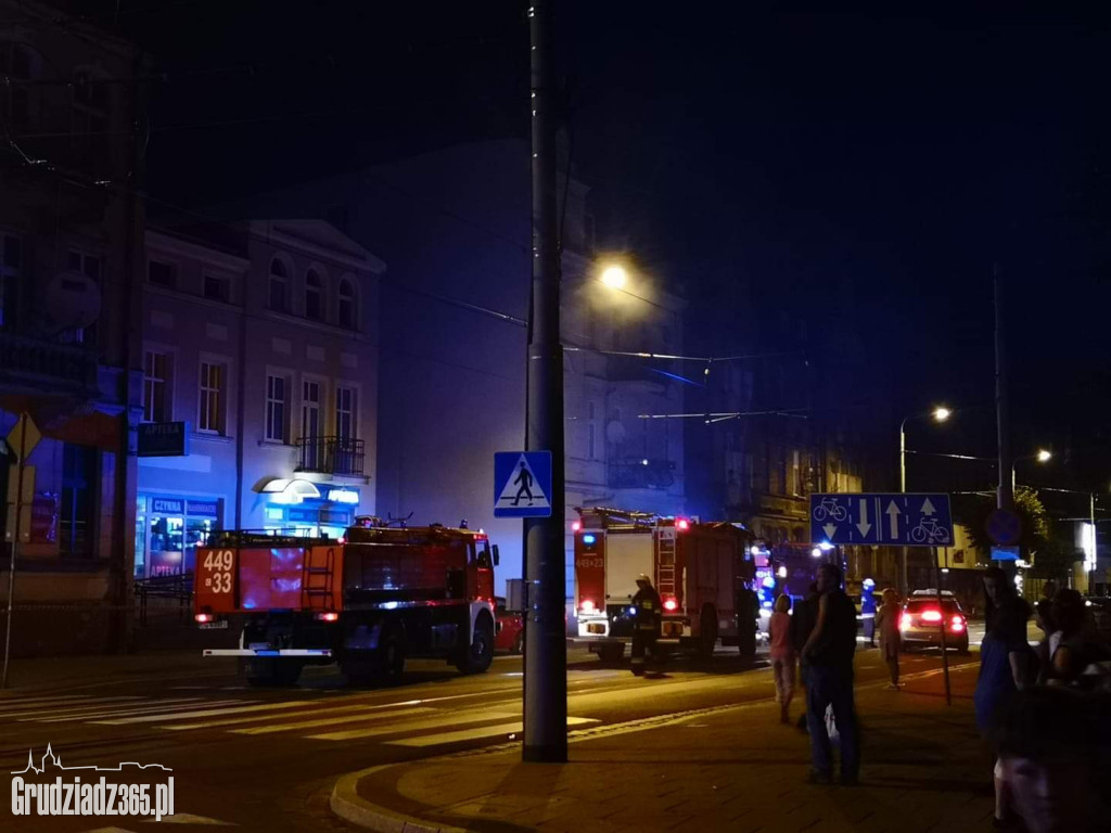 Pożar pustostanu przy ulicy Kilińskiego w Grudziądzu