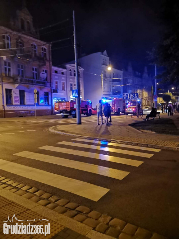 Pożar pustostanu przy ulicy Kilińskiego w Grudziądzu