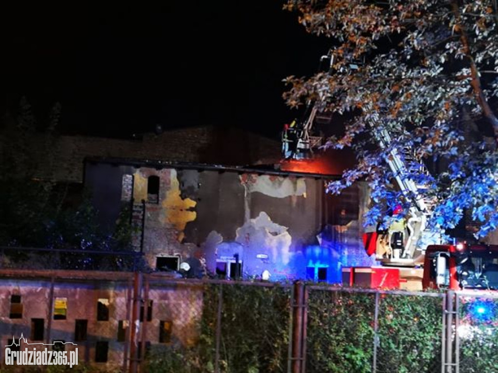 Pożar pustostanu przy ulicy Kilińskiego w Grudziądzu