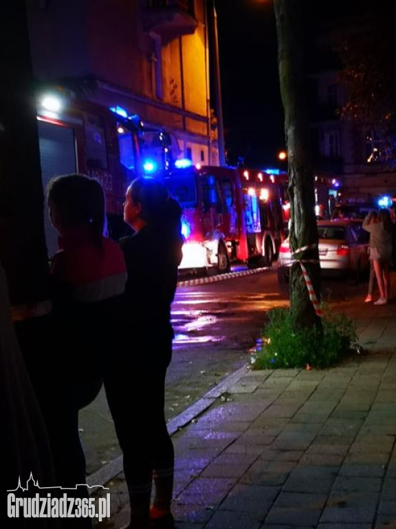 Pożar pustostanu przy ulicy Kilińskiego w Grudziądzu