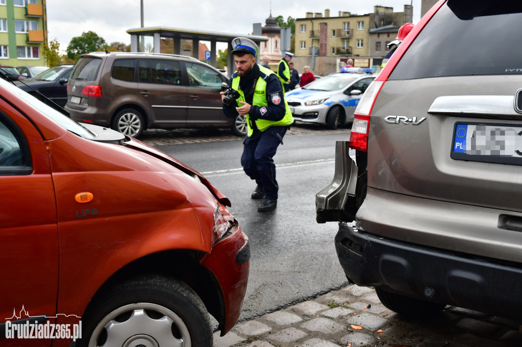 Zdarzenie drogowe na ul Poniatowskiego