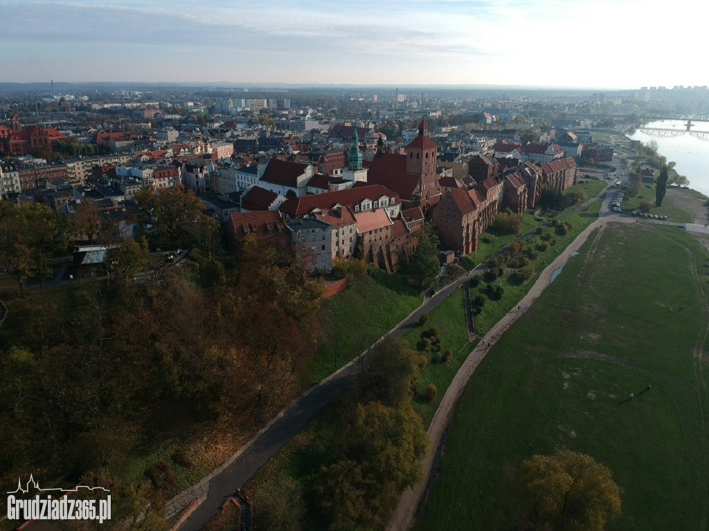 Jesienny Grudziądz z powietrza