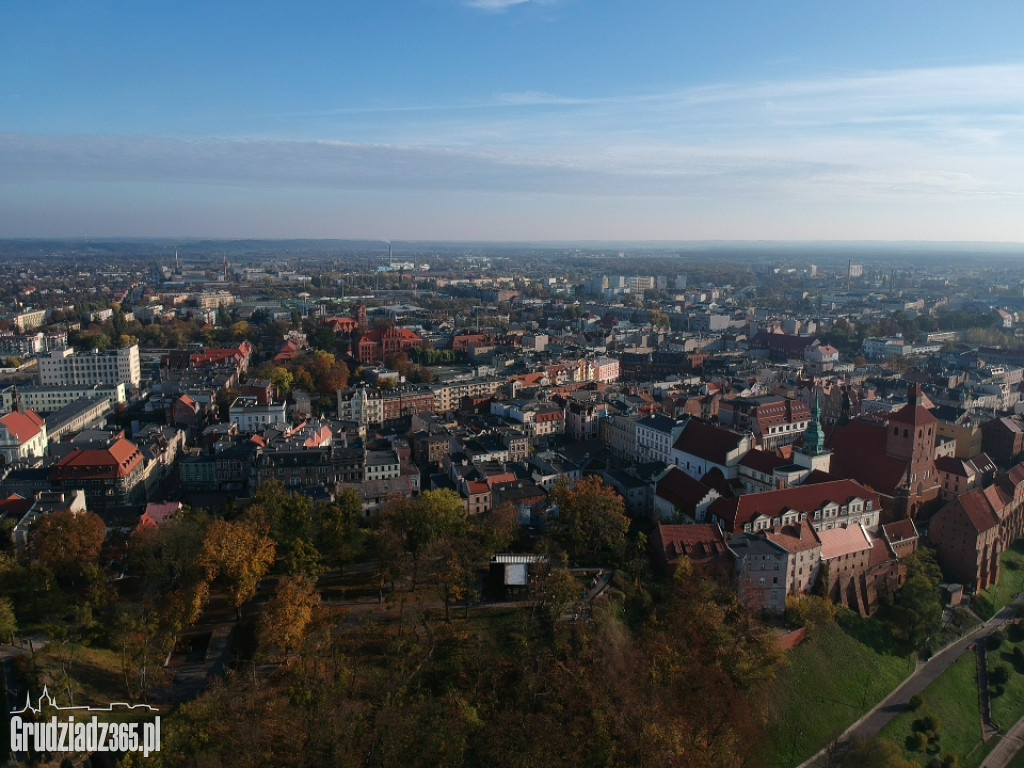 Jesienny Grudziądz z powietrza