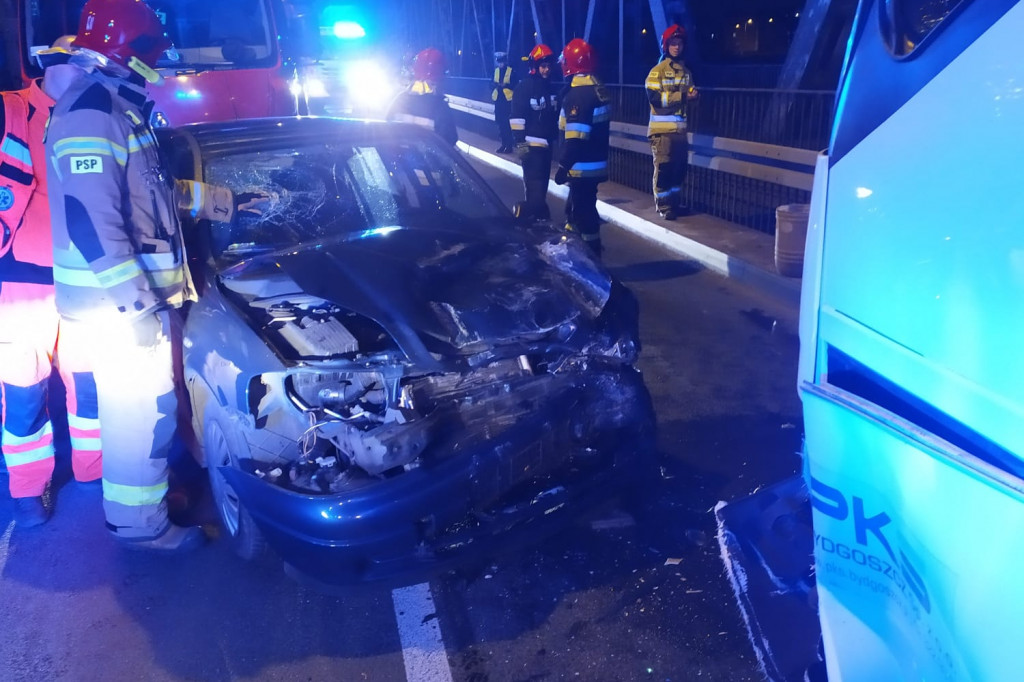 Wypadek na mości w Grudziądzu