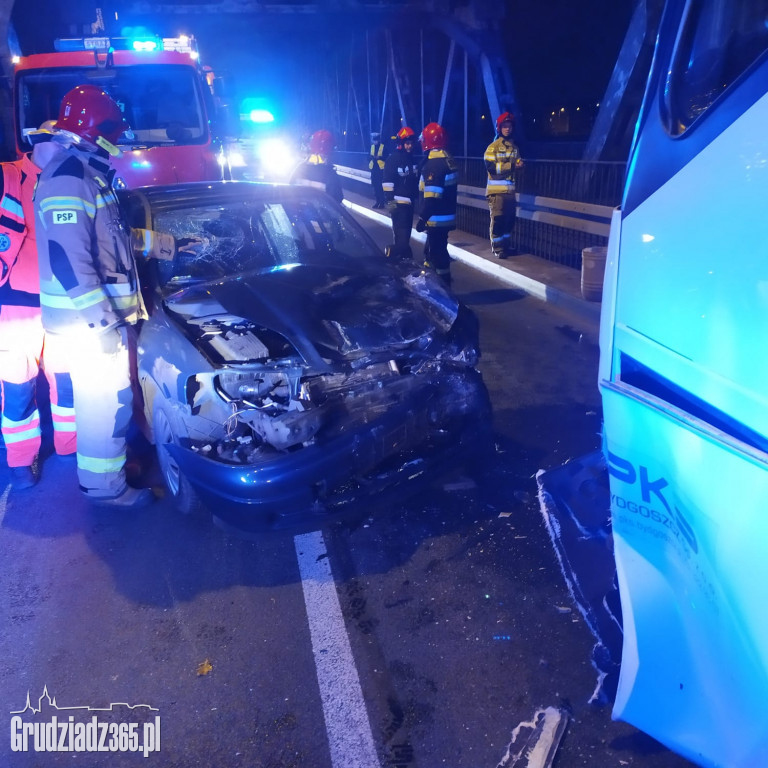 Wypadek na mości w Grudziądzu