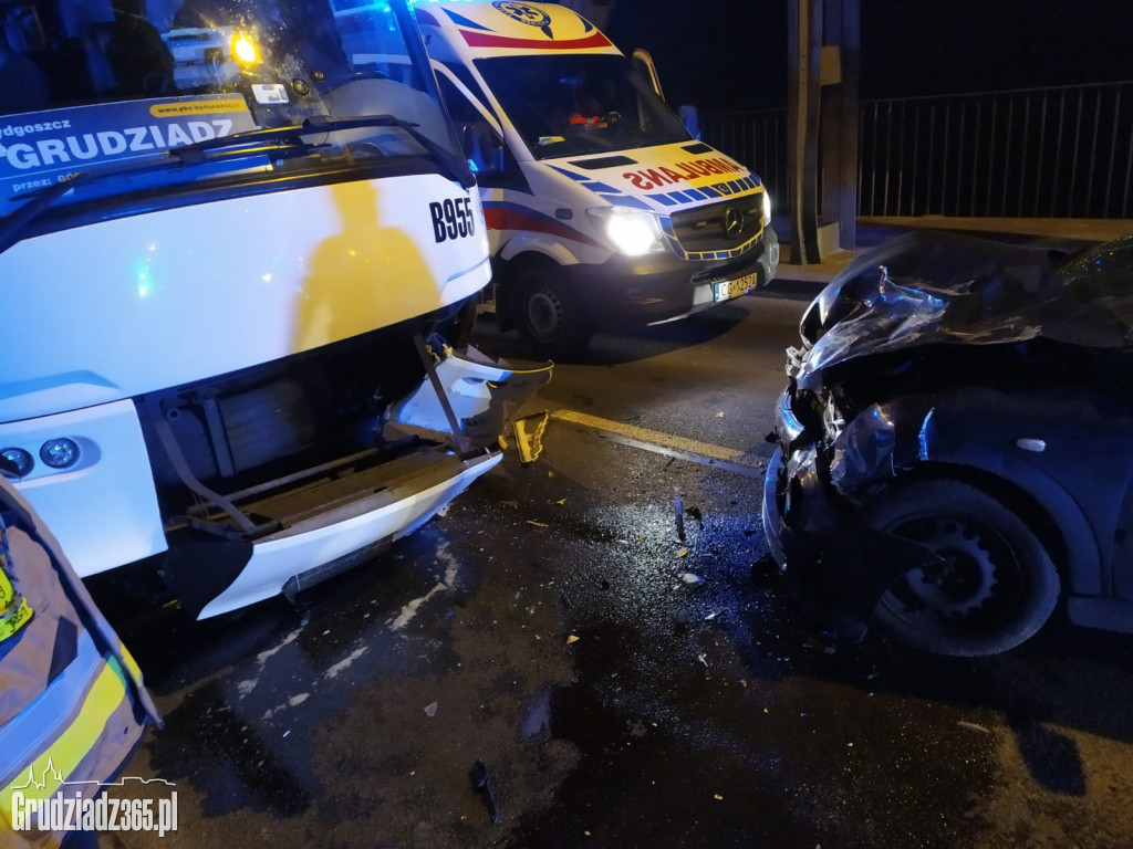 Wypadek na mości w Grudziądzu