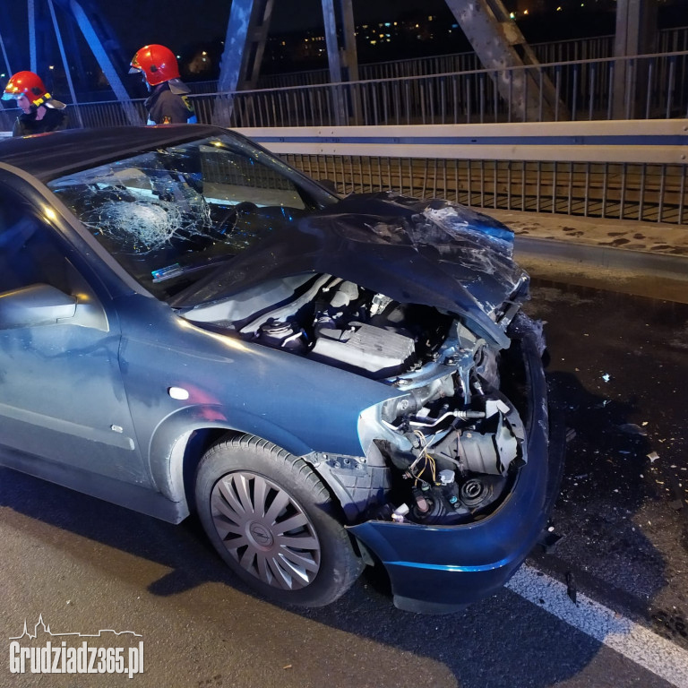 Wypadek na mości w Grudziądzu