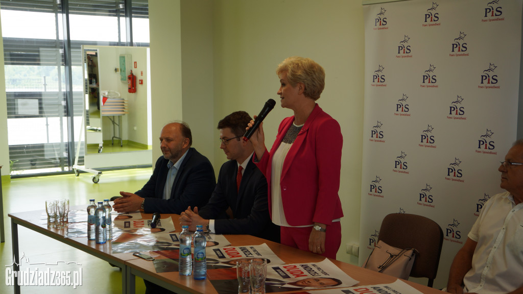 Rzecznik Rządu Piotr Müller na spotkaniu z mieszkańcami Grudziądza
