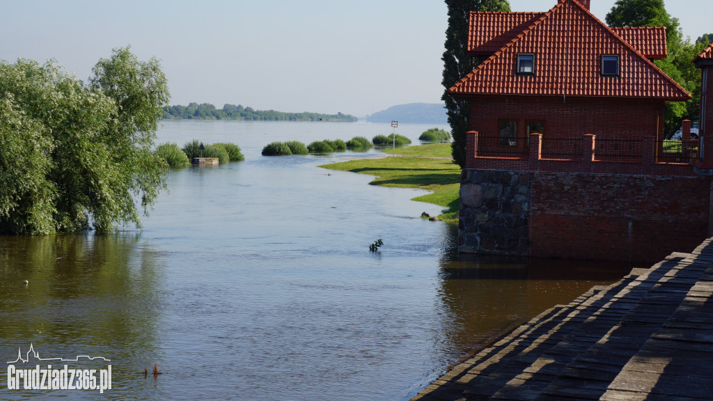 Wysoki poziom wody w Wiśle (30.06.2020r. godz. 8.00)