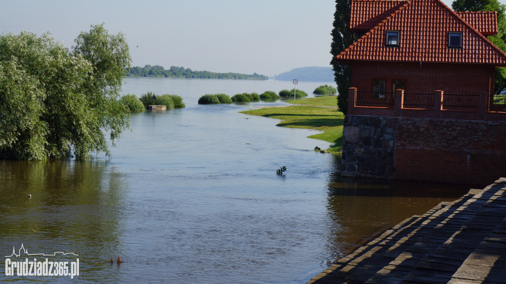Wysoki poziom wody w Wiśle (30.06.2020r. godz. 8.00)