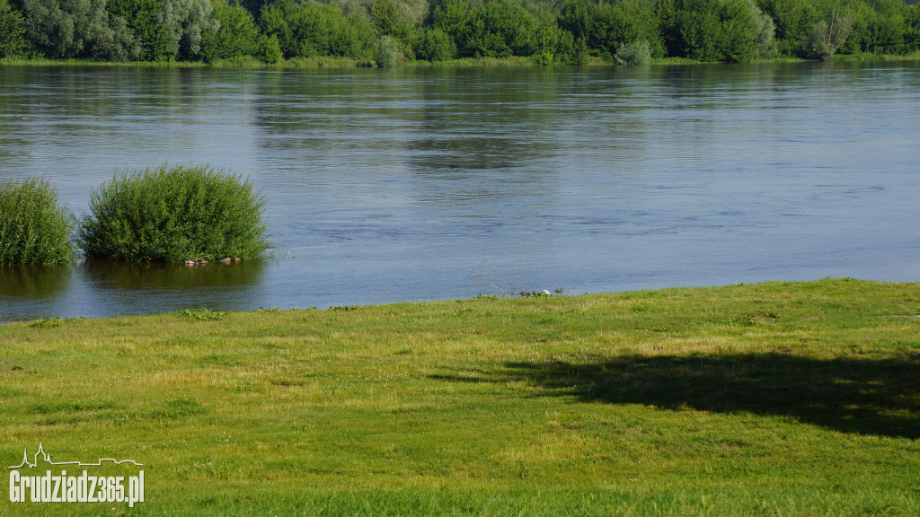 Wysoki poziom wody w Wiśle (30.06.2020r. godz. 8.00)