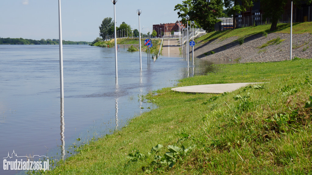 Wysoki poziom wody w Wiśle (30.06.2020r. godz. 8.00)