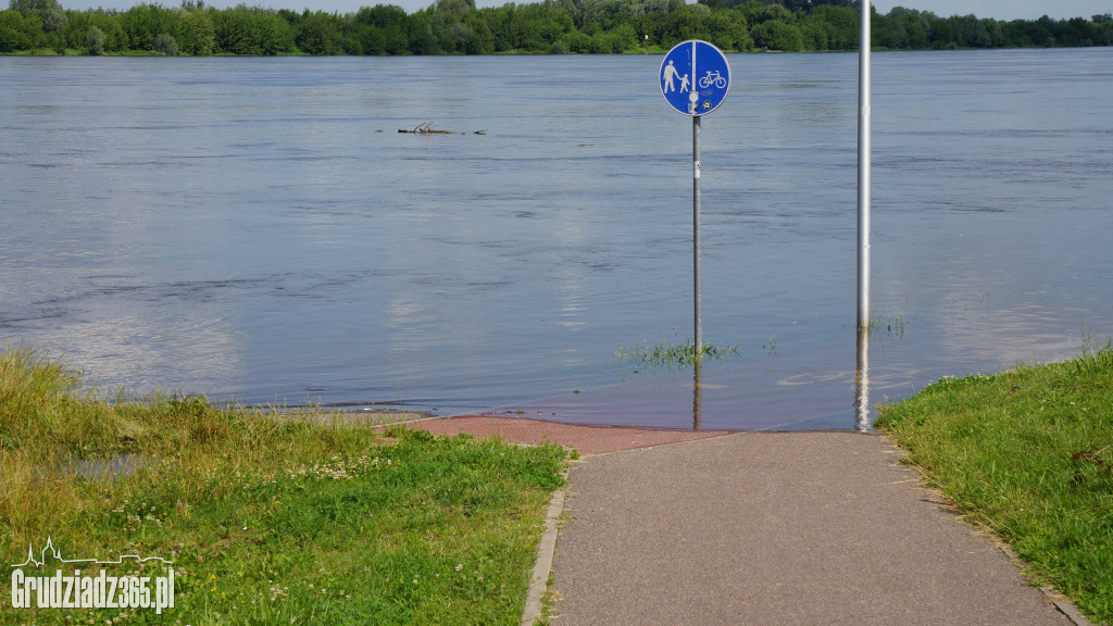 Wysoki poziom wody w Wiśle (30.06.2020r. godz. 8.00)