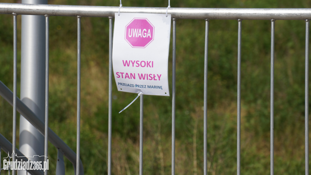 Wysoki poziom wody w Wiśle (30.06.2020r. godz. 8.00)