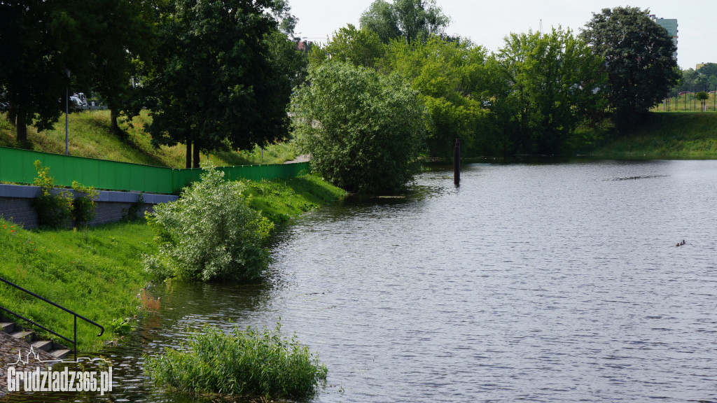 Wysoki poziom wody w Wiśle (30.06.2020r. godz. 8.00)