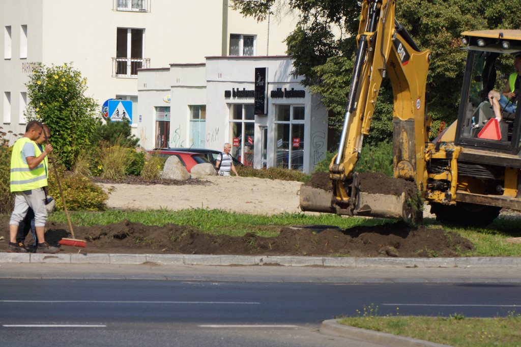 Przebudowa rond dla transportu elementów turbin wiatrowych